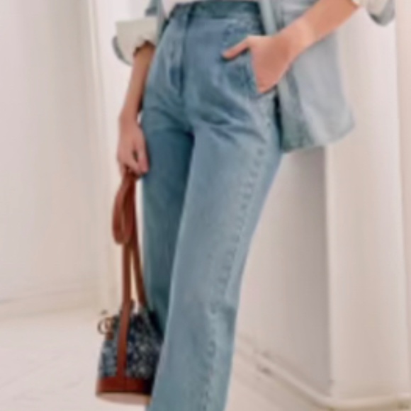 Sezane Denim - Sezane Martin Chambray/Denim jeans/trousers US size 6